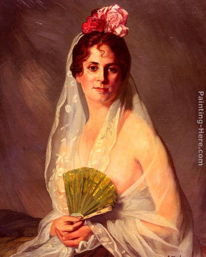 Eduardo Zamacois y Zabala A Lady With A Fan
